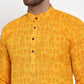 Jompers Men Mustard Printed Straight Kurta ( JOKP 628 Mustard )