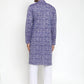 Jompers Men Purple Printed Straight Kurta (JOKP 628 Purple)