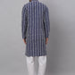 Jompers Men's Emroidered Kurta Payjama Sets ( JOKP 633Navy )