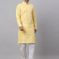 Jompers Men's Emroidered Kurta Payjama Sets ( JOKP 633Yellow )