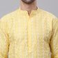 Jompers Men's Emroidered Kurta Payjama Sets ( JOKP 633Yellow )
