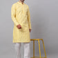 Jompers Men's Emroidered Kurta Payjama Sets ( JOKP 633Yellow )