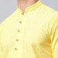 Jompers Men's Embroiderd Kurta Pajama ( JOKP 640 Lemon )