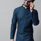 Jompers Men's Embroiderd Kurta Pajama ( JOKP 640Teal )