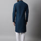 Jompers Men's Embroiderd Kurta Pajama ( JOKP 640Teal )