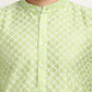Jompers Men Green Chikankari Kurta with Churidar ( JOKP 641 Green )