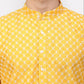 Jompers Men Mustard Chikankari Kurta with Churidar ( JOKP 641 Mustard )