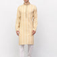 Jompers Men's Beige Woven Kurta Pajama ( JOKP 642 Beige )