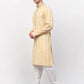 Jompers Men's Beige Woven Kurta Pajama ( JOKP 642 Beige )