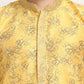 Jompers Men's Yellow Dupion Printed Kurta Only ( KO 644 Yellow )