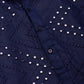 Jompers Men's Navy Embroidered Mirror Work Kurta Pyjama ( JOKP 646 Navy )