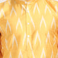 Jompers Men's Mustard Dupion Ikkat Kurta Payjama Sets ( JOKP 647 Mustard )