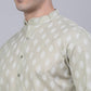 Men's Cotton Floral printed kurta Pyjama Set ( JOKP 650Grey )