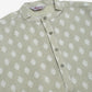 Men's Cotton Floral printed kurta Pyjama Set ( JOKP 650Grey )