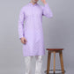 Men's Cotton Floral printed kurta Pyjama Set ( JOKP 650Purple )