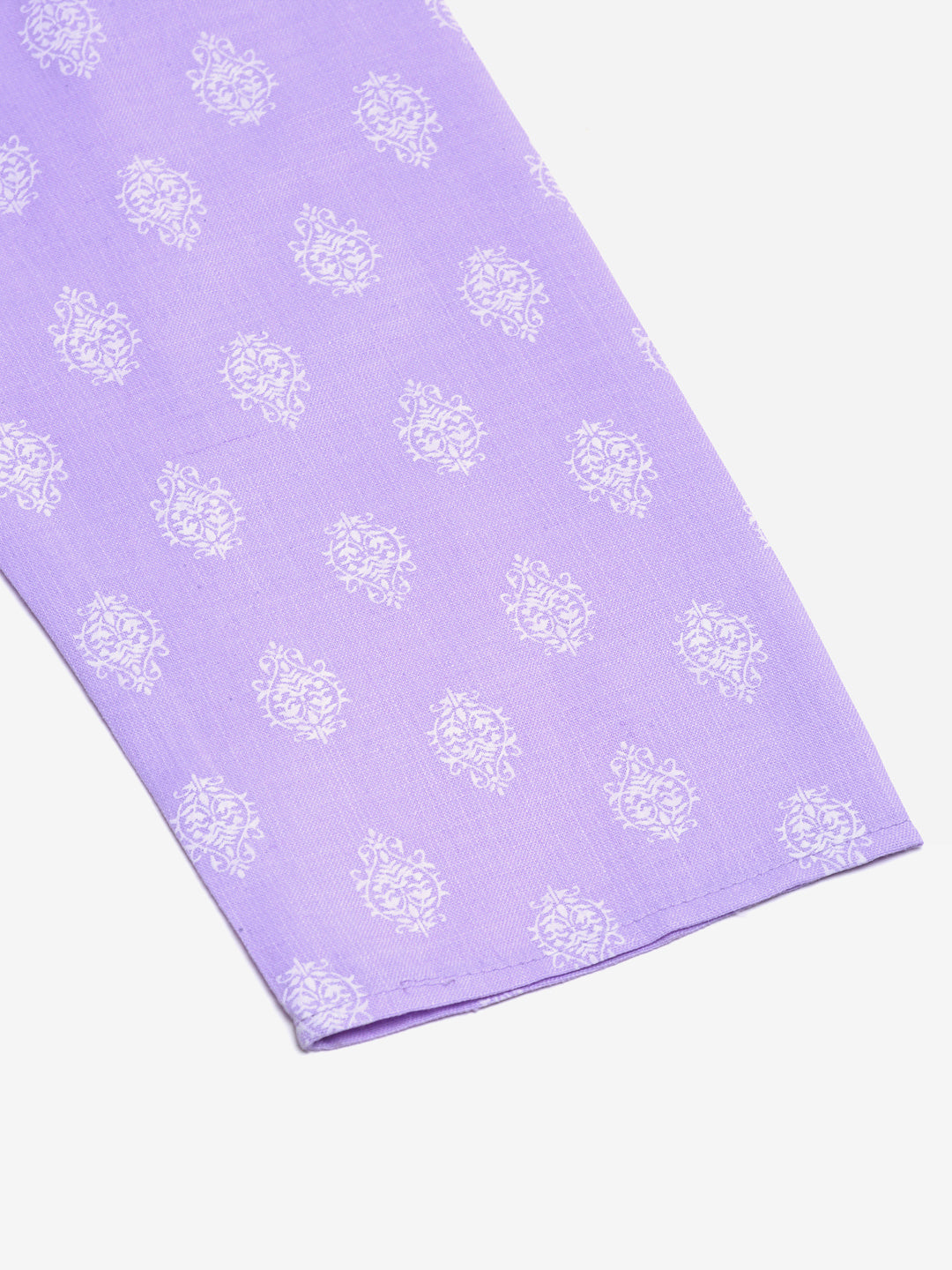 Men's Cotton Floral printed kurta Pyjama Set ( JOKP 650Purple )