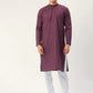 Jompers Men's Maroon Cotton Ikat printed kurta Pyjama Set ( JOKP 651 Maroon )