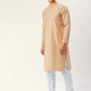 Jompers Men's Beige Cotton printed kurta Pyjama Set ( JOKP 652 Beige )