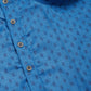Jompers Men's Blue Cotton printed kurta Pyjama Set ( JOKP 652 Blue )