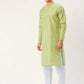 Jompers Men's Green Cotton printed kurta Pyjama Set ( JOKP 652 Green )