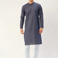 Jompers Men's Navy Cotton printed kurta Pyjama Set ( JOKP 652 Navy )