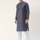 Jompers Men's Navy Cotton printed kurta Pyjama Set ( JOKP 652 Navy )