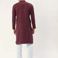 Jompers Men's Maroon Cotton Embroidered Kurta Only ( KO 654 Maroon )