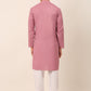 Men's Cotton Embroidered Kurta Pajama Sets ( JOKP 655Magenta )