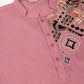 Men's Cotton Embroidered Kurta Pajama Sets ( JOKP 655Magenta )