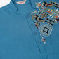 Men's Cotton Embroidered Kurta Pajama Sets ( JOKP 655Peacock )