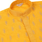 Men's Cotton Embroidered Kurta Pajama Sets ( JOKP 656 Mustard )