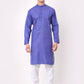 Men's Cotton Solid Kurta Pajama Sets ( JOKP 657Blue )