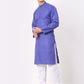 Men's Cotton Solid Kurta Pajama Sets ( JOKP 657Blue )