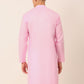 Men's Cotton Solid Kurta ( KO 657Pink )