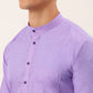 Men's Cotton Solid Kurta Pajama Set ( JOKP 657 Purple )