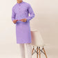 Men's Cotton Solid Kurta Pajama Set ( JOKP 657 Purple )