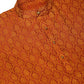 Men's Woven Design Jacquard Kurta Pyjama ( JOKP 658 Maroon )