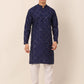 Navy Blue Mirror Work Kurta Pyjama ( JOKP 659 Navy )