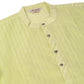 Men's Silk Blend Sequence Embroidered Kurta Pyjama Set ( JOKP 661 Green )