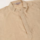 Men's Silk Blend Collar Embroidered Kurta Pyjama Set ( JOKP 662 Beige )