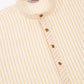 Men Cream Striped Pleated Chikankari Kurta pyjama Set ( JOKP 666 Cream )