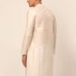 Men Cream Striped Pleated Chikankari Kurta Only ( KO 666 Cream )