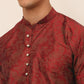 Men Maroon Paisley Printed Kurta with Pyjama ( JOKP 667 Maroon )