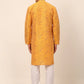 Men Mustard Paisley Printed Kurta with Pyjama ( JOKP 667 Mustard )