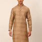 Men Printed Sequinned Kurta Only ( KO 668 Brown )