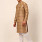 Men Sequinned Kurta with Churidar ( JOKP 668 Brown )