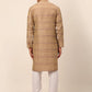 Men Sequinned Kurta with Churidar ( JOKP 668 Brown )