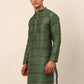 Men Printed Sequinned Kurta Only ( KO 668 Green )