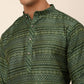 Men Printed Sequinned Kurta Only ( KO 668 Green )