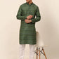 Men Printed Sequinned Kurta Only ( KO 668 Green )